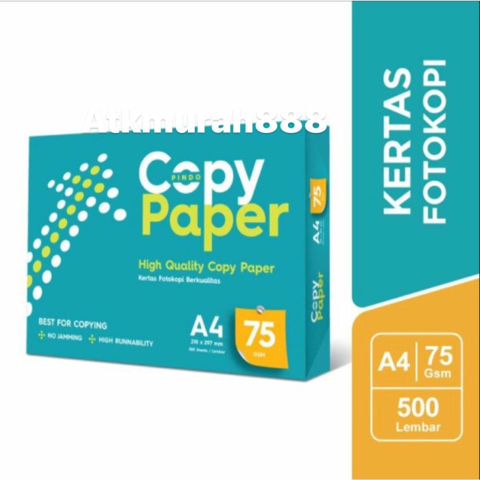 

Kertas Copy Paper A4 75 /1 box/ 5 Rim gon04