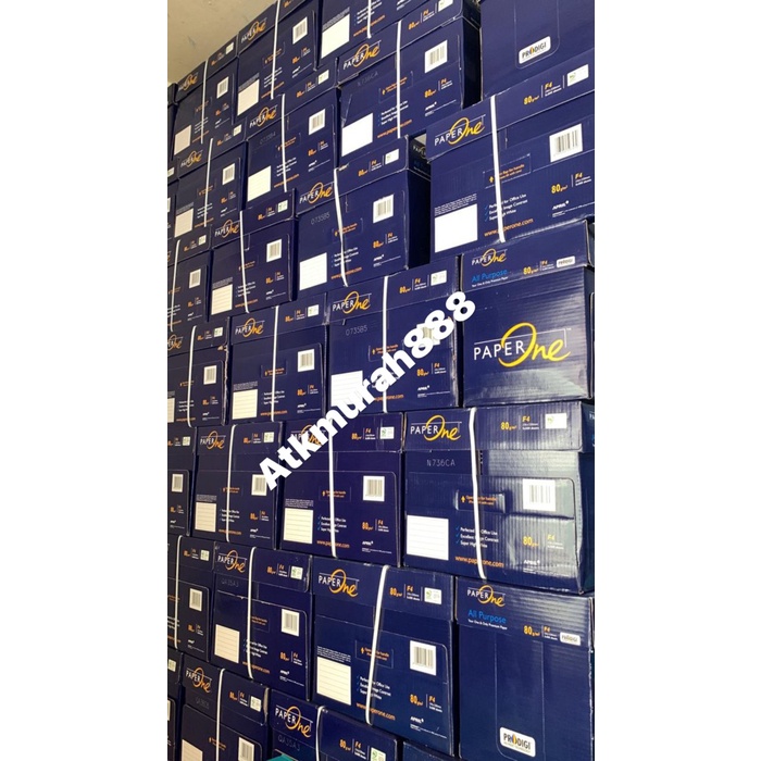 

Paper One F4 80 Gr/1 Box/5 rim/ kertas HVS/ Gosend / Grab Max : 2 Box gon04