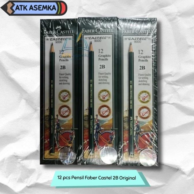 

12pcs Pensil Faber Castel 2B Original / Faber Catle