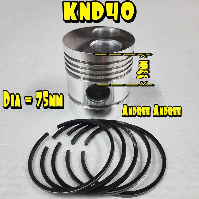 ~@~@~@~@] KND 40 Seher Piston with Ring Kubota KND40 KND-40 - 75mm