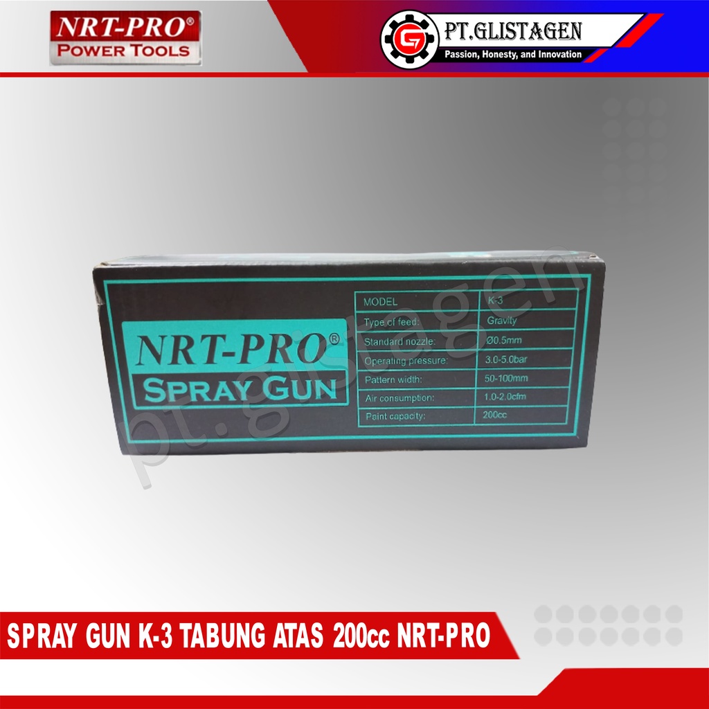 NRT-PRO K3 Spray Gun Tabung Atas 200cc Semprotan Cat Kompresor K-3