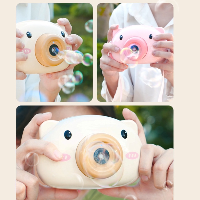 Holiven Alat Peniup Bubble Gelembung Bentuk Kamera Kartun Lucu Untuk Anak-Anak