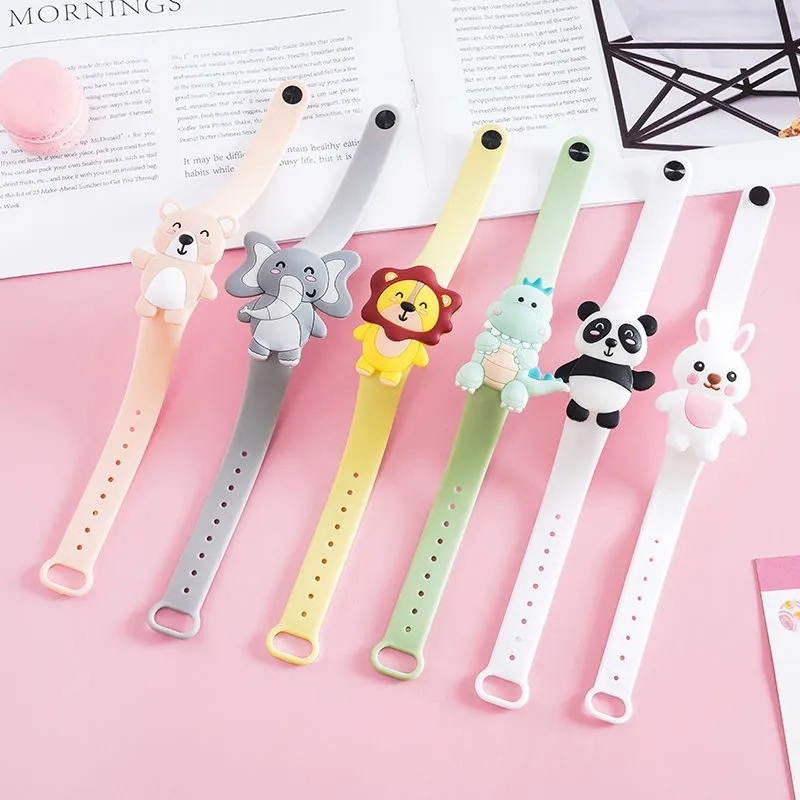 Holiven Gelang / Jam Tangan Gesper Pengusir Nyamuk Anak-anak Bentuk Kartun Lucu