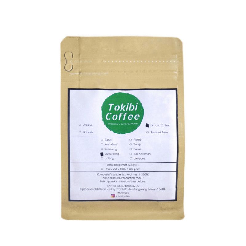 

Tokibi Kopi Arabika Mandheling 100gr