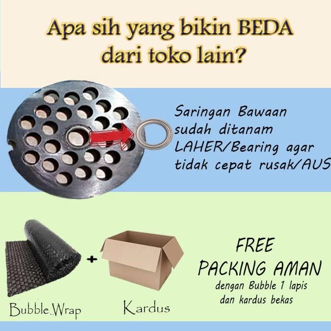 ASA875 Mesin Cetak Pelet Dengan Pisau Luar Mata 4 + Filter PVC Mesin Cetak Pakan Pelet Ayam Ikan Bur