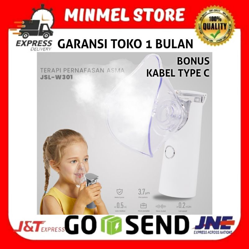 NEBULIZER MESH MINI INHALER ALAT TERAPI PERNAFASAN UAP THERAPY BRONKITIS ASMA MESH KECIL PUTIH