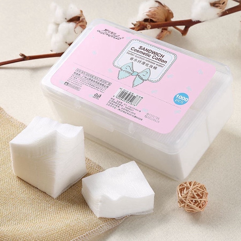 (F♥6U-») Kapas Toner | Super Soft Cotton Pad isi 1000pcs Kapas Tipis Silcot | Ultra Thin Cotton Pad 