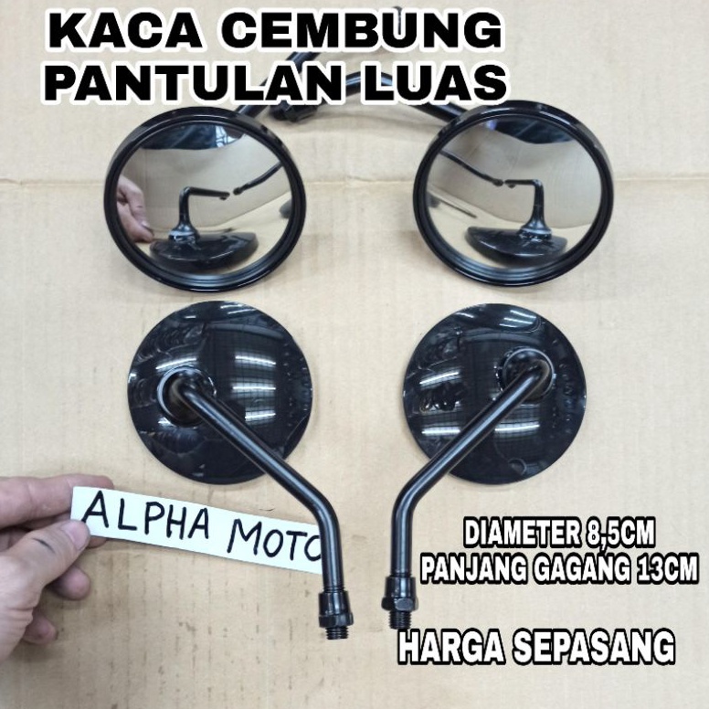 (R✉75-➸) kaca Spion bulat klasik pendek w175 scoopy xsr155 tiger scorpio klx c70 fino fazzio pcx mio