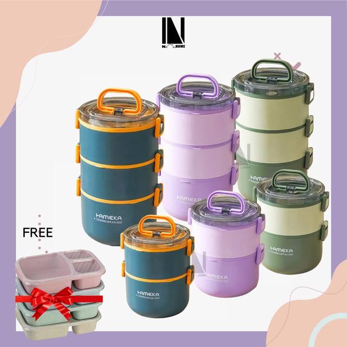 Terlaris Rantang Susun Kotak Makan Tempat Bekal Rantang Makanan 2 Layer 3 Layer