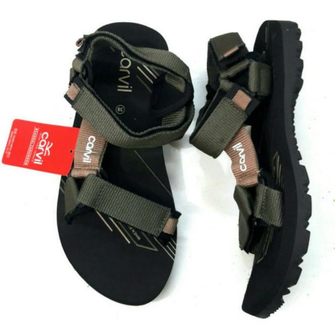 SANDAL SELOP GUNUNG CARVIL COKLAT PRIA ORI