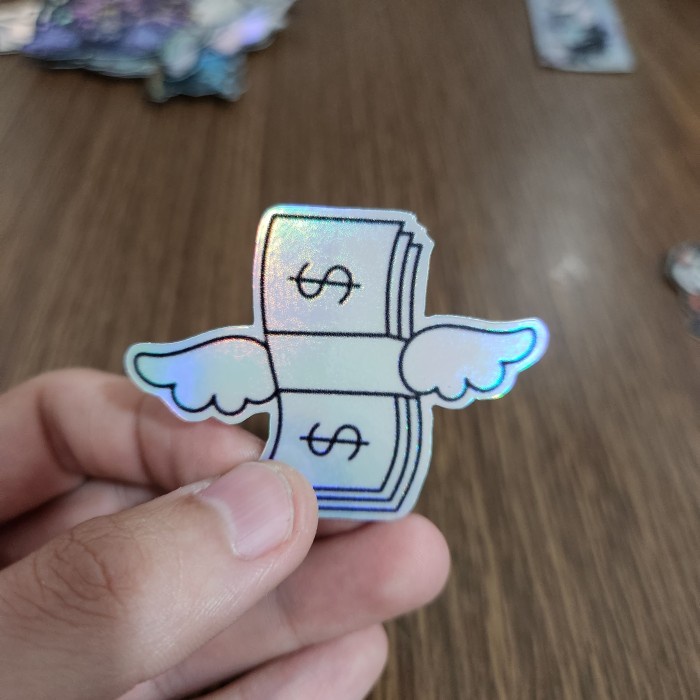 

Sticker Hologram Anime - PSH1705 - Money Fly