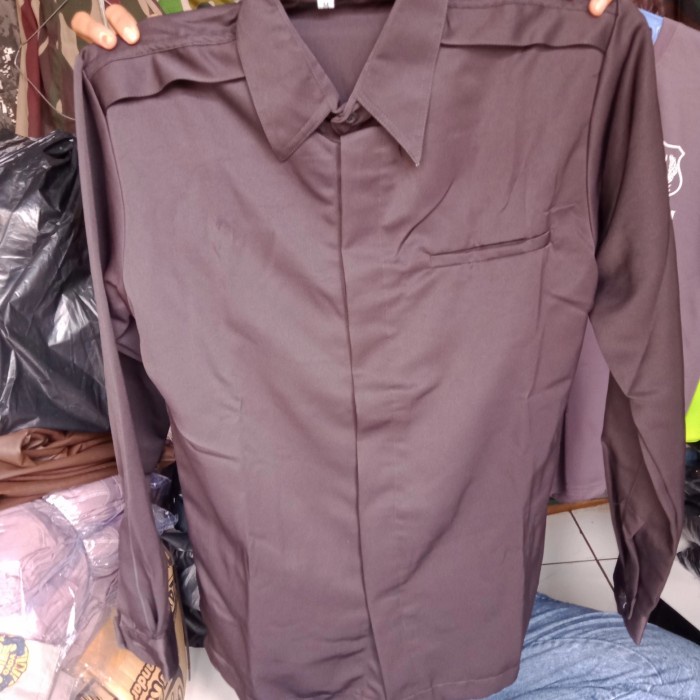 Terlaris Seragam Safari Satpam Coklat Tua