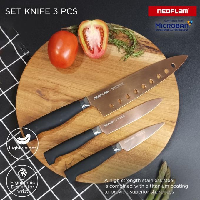 Neoflam Titanium Set / Pisau Dapur