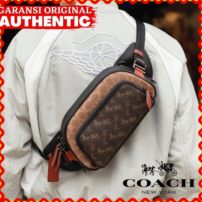 Tas WaistBag Coach Hitch Belt Bag Pria In Signature Branded Original