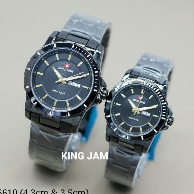 Sale Now Jam Tangan Couple Swiss Army Sa6610 Original Black Stok Terbatas