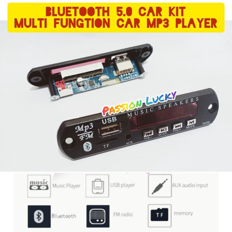 Terbaik MODUL MP3 KIT 12 VOLT BLUETOOTH 5.0 FM RADIO TF CARD USB AUX/ KIT MODUL MP3