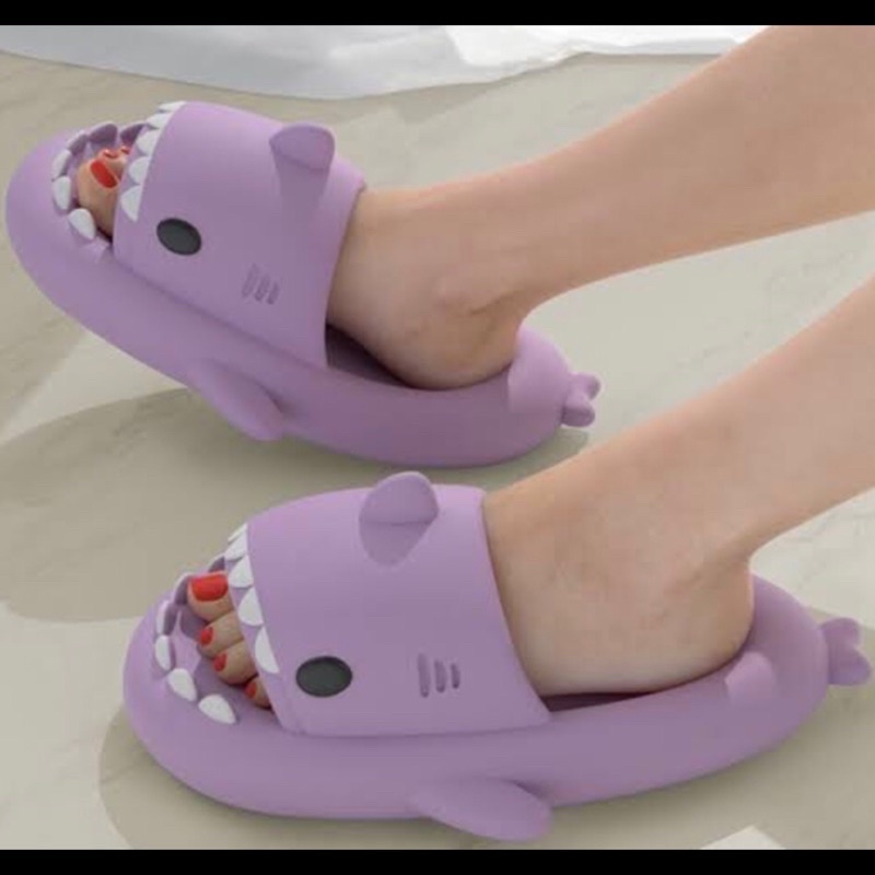SANDAL HIU/SANDAL BABY SHARK TERBARU VIRAL TIKTOK PURPLE CUTE