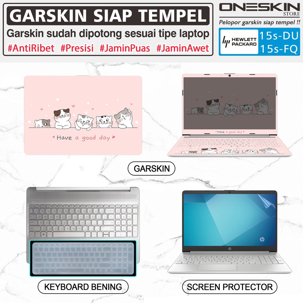 Best seller Garskin Sticker Laptop Pelindung Screen Keyboard Protector HP 15s-du du1015tx du3577tu 1