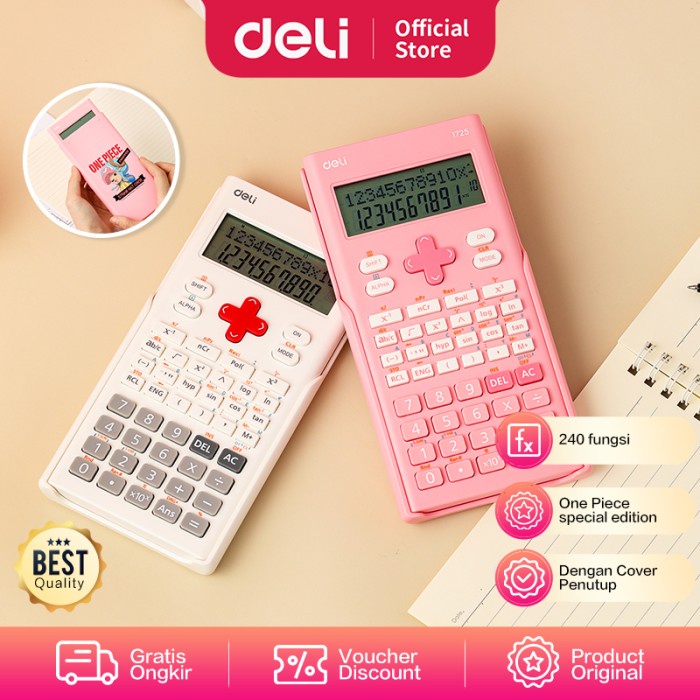 

Best Seller Deli Scientific Calculator / Kalkulator Ilmiah Edisi One Piece E1725