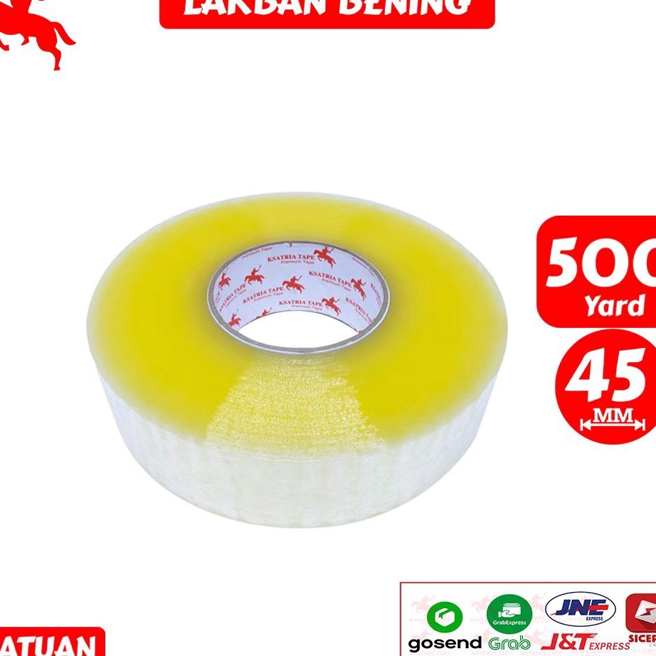 

☍s6 Ready Stock✹➯ Lakban OPP Tape / Lakban Bening KSATRIA Tape 500 Yard -Pcs A58 ✳