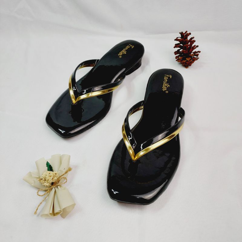 Sandal Jepit Wanita Model Simple Bahan Glossy (Jenny 01)