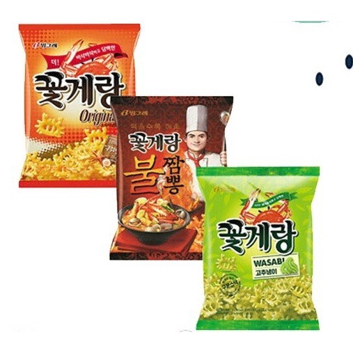 

Binggrae crab chips chip original jjampong wasabi original 70 gr Baked