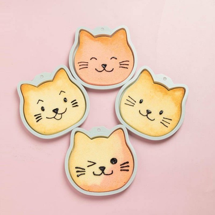 

Silicone Cake Mould / Loyang Kue Silikon Bentuk Kitten 4psc per set