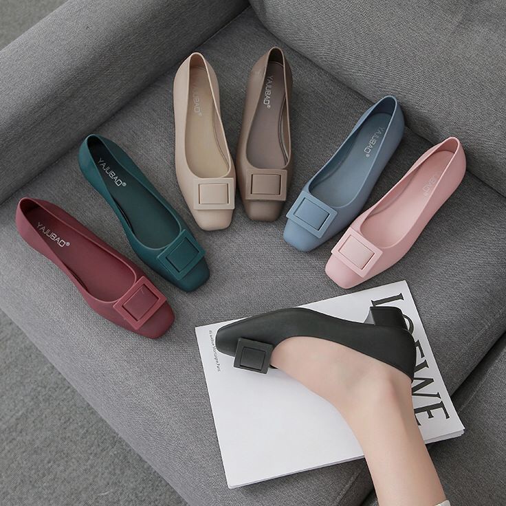 SHOEGALLERY TG1597 Sepatu Flat Shoes Hak Tahu Wanita Sepatu Wedges Hak Wanita Sepatu Hak Tahu Wanita