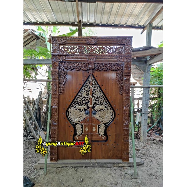 Gebyok Minimalis Pintu Ukir Wayang | Gebyok Minimalis | Kusen Ukir | Gebyok Ukir Wayang