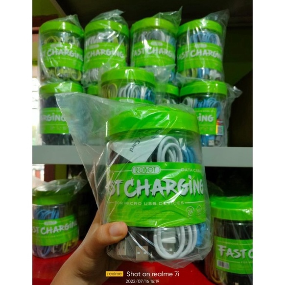 ROBOT RBM100S 2.A⚡ 1toples isi 20pcs kabel data USB original [TLD.27Jn23ᴵ]