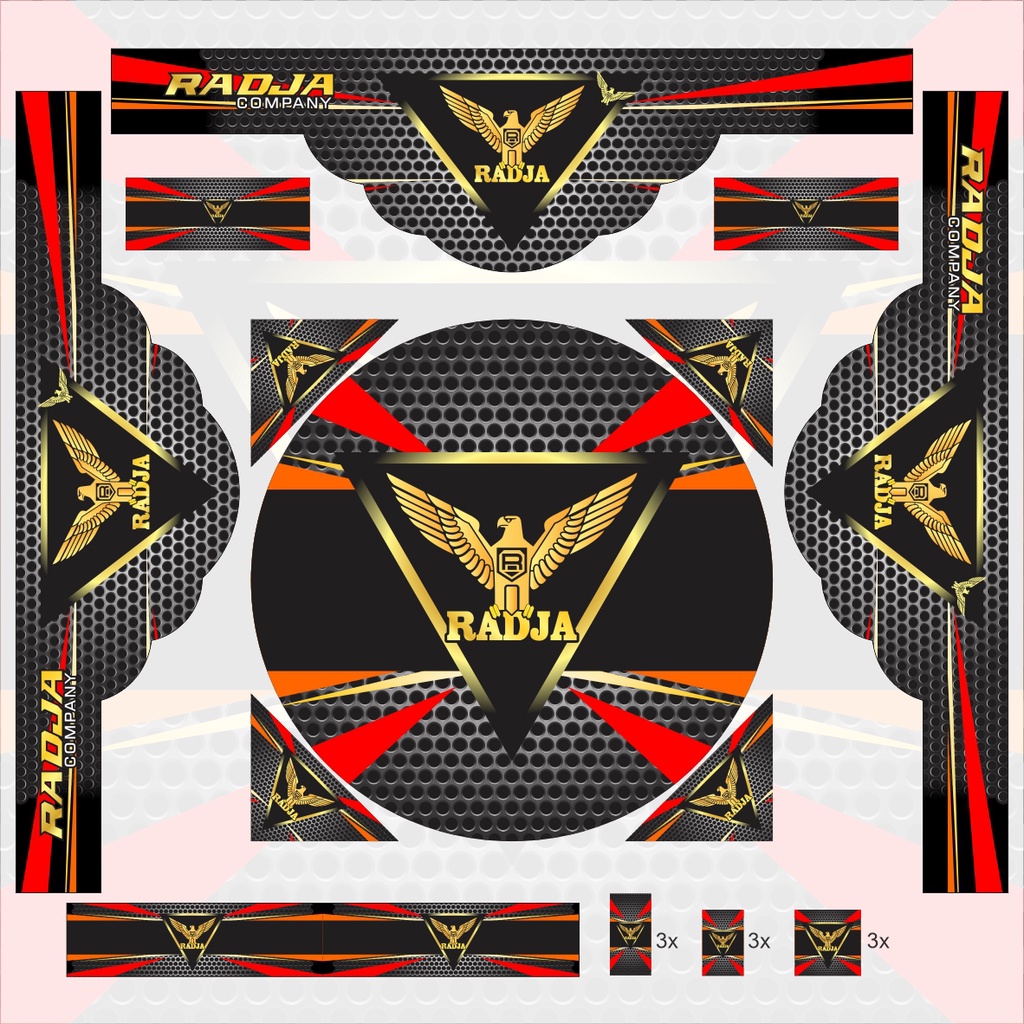 Stiker Sangkar Lovebird Radja Triangle