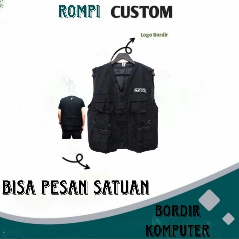 ROMPI CUSTOM BORDIR BISA SATUAN/LUSINAN