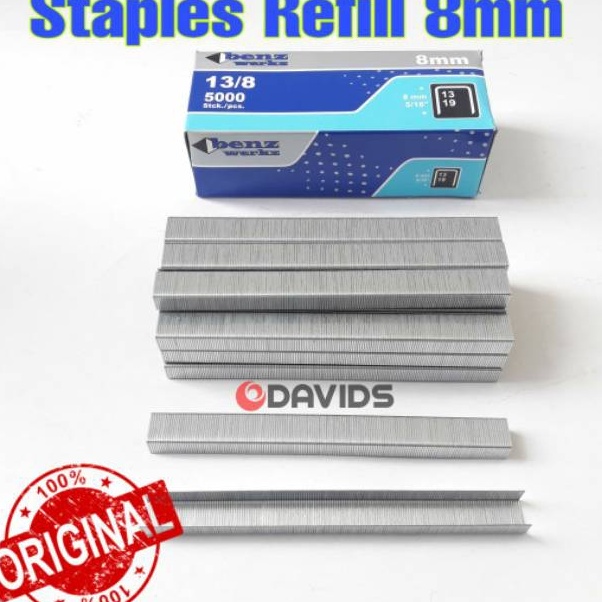 

[KODE PRODUK SikOL5645] Isi Staples Tembak Gun Tacker Stapler Setaples Seteples Refill Benz 8mm 13/8