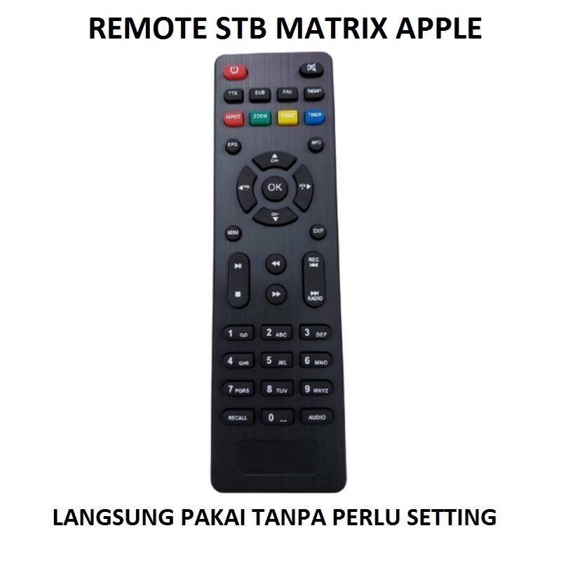 Remot STB Matrix / Remot Set Top Box Matrix/ Remote STB Matrix