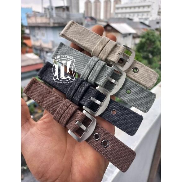 New Tali Jam Tangan Kanvas Denim Tali Jam Kanvas Denin Tali Jam Tangan Kain Tali Nato