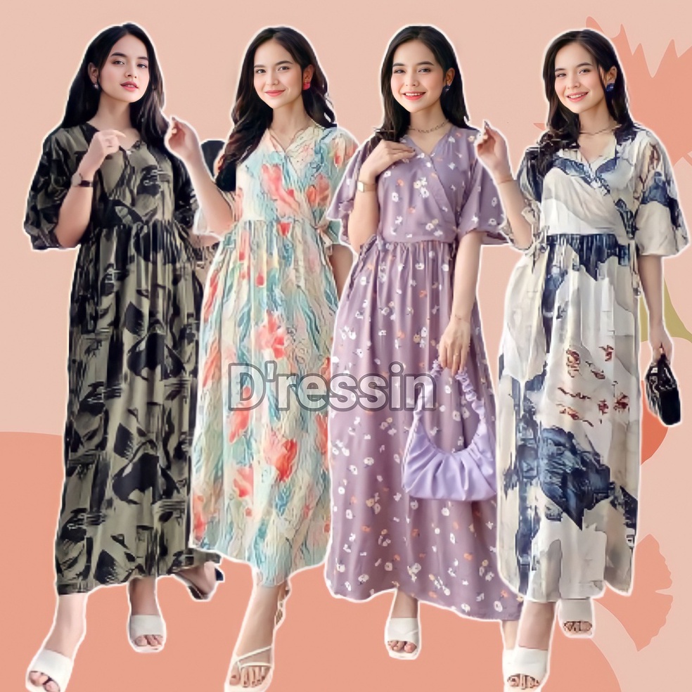 TERPERCAYA| BAJU DASTER DRESS KIMONO PIYAMA KAREEN SERUT DADA TIDUR REMAJA WANITA TALI SAMPING KANAN
