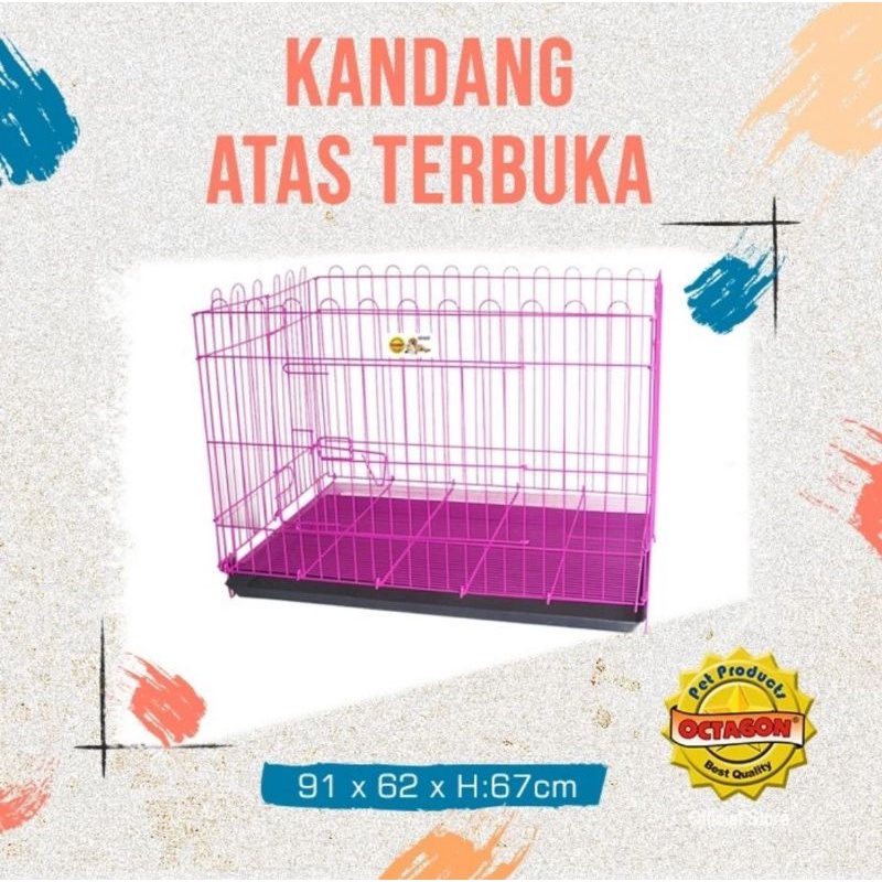 Octagon Kandang A300 A-300 bukaan atas untuk anjing kucing original