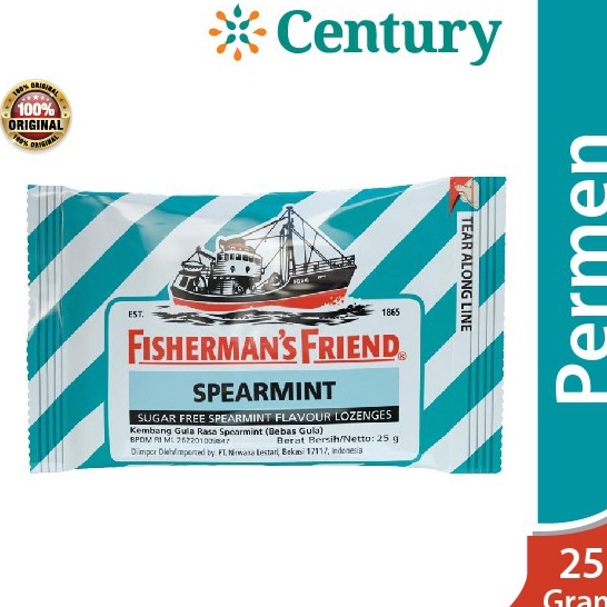 

[KODE RRKTG] FISHERMAN'S SUGAR FREE SPEARMINT 25 GR / PERMEN PELEGA TENGGOROKAN / PERMEN PEREDA BATUK BEBAS GULA