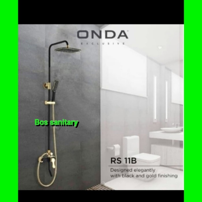 Terlaris Shower Tiang Colum Set Onda Exclusive Rs 11B/Tiang Kran Hitam Gold