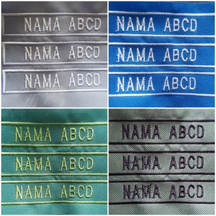 TERMURAH Terima Bordir nama di dobok baju silat tegi seragam sekolah jaket DLL /SERAGAM