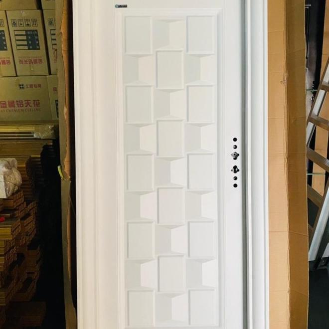 Set Pintu Baja Utama / Klasik Daun Pintu+Kusen+Kunci+Handel+Engsel