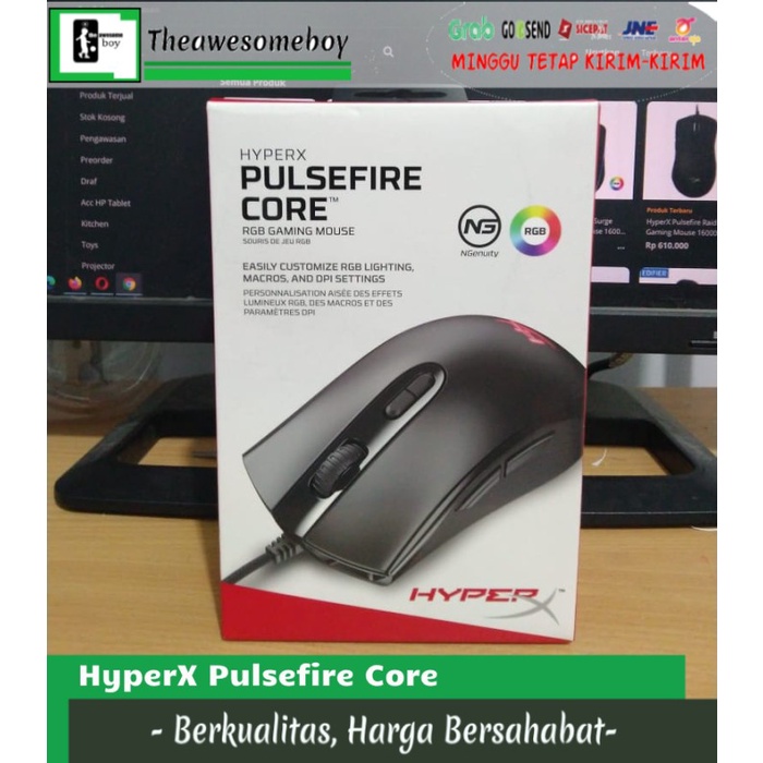 HyperX Pulsefire Core Gaming Mouse 6200 DPI Pixart 3327 Optical Sensor
