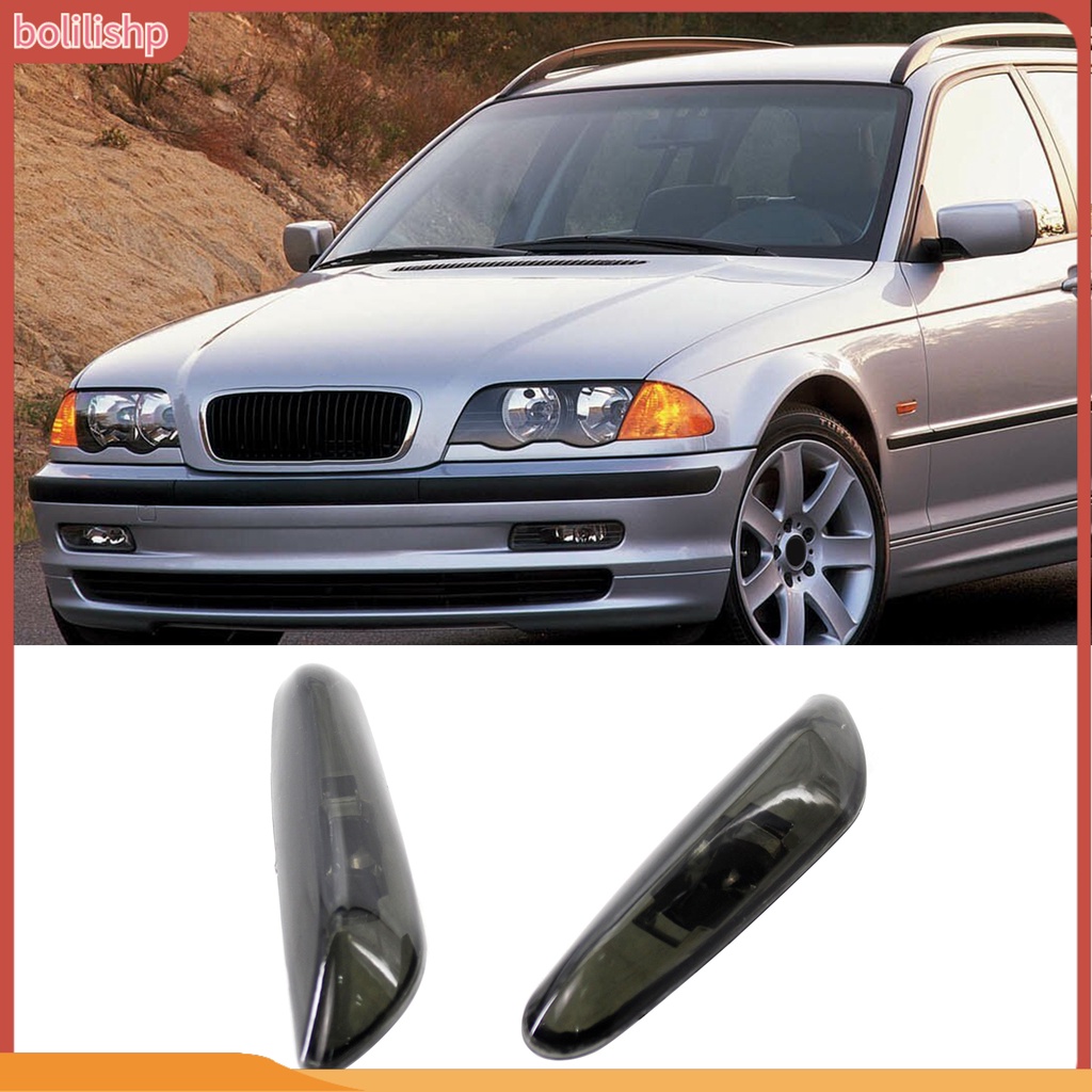 &lt;Bolilishp&gt; 2Pcs Side Marker Light Bezel Wear Resistant Fine Workmanship Gray Turn Signal Lamp Cover 63137165915 63137165916 for BMW 3 Series E46 02-05