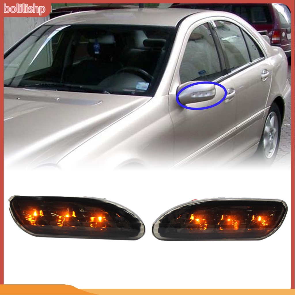 &lt;Bolilishp&gt; 2pcs Lampu Sein Led Warna Abu-Abu 2038200821 2038200721 Untuk Bumper Depan Mobil Mercedes-Benz W203 01-07