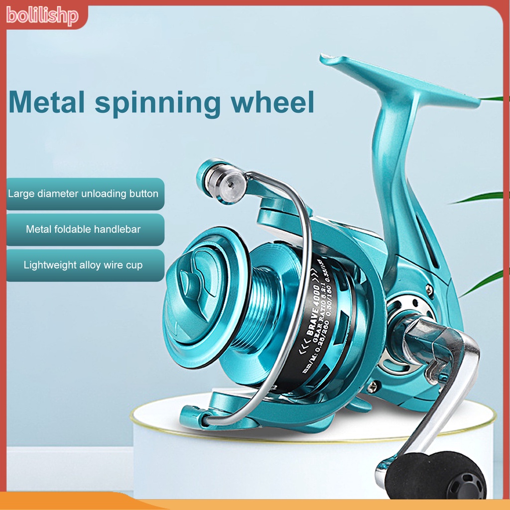 [Bolilishp] fishing Reel Kuat Dan Kokoh Collapsible Handle Transmisi Halus Rem Besar Halus Tembakan Panjang Memancing Knob Metal Kekuatan Tinggi Gulungan Berputar Untuk Memancing Di Luar Ruangan