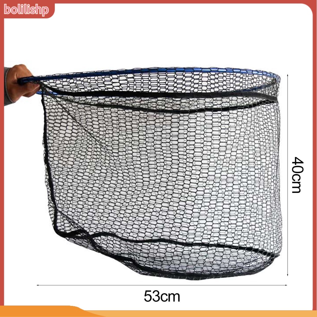 [Bolilishp] fishing Net Head Lipat Kapasitas Besar Cepat Kering-density Tinggi Mesh Aluminium Alloy Segitiga Hitam Karper Sturgeon Memancing Mendaratan Dip Net Untuk Outdoor