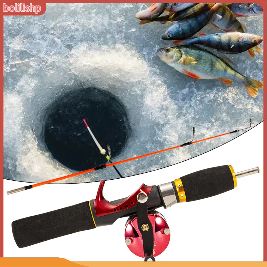 [Bolilishp] 1 Set Kokot Udang Teleskopik Kekuatan Tinggi Memancing Outdoor 52 cm Serat Kaca Es Lalat Pancing Alat Pancing