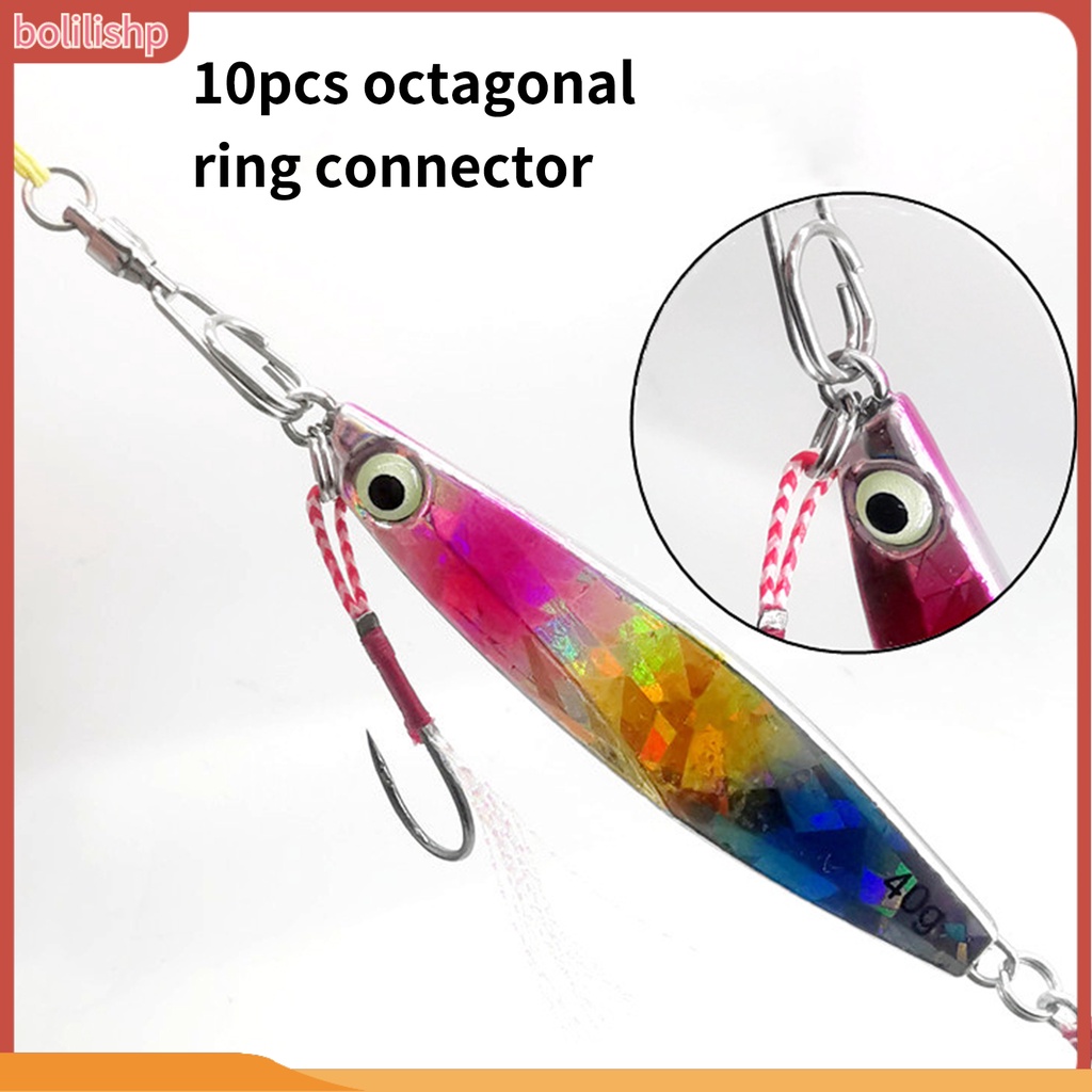 [Bolilishp] 10pcs Konektor Cincin Figure-Eight Stabilitas Tinggi Kokoh Ukuran Kecil Alat Pancing Fishing Connector Untuk Memancing Outdoor