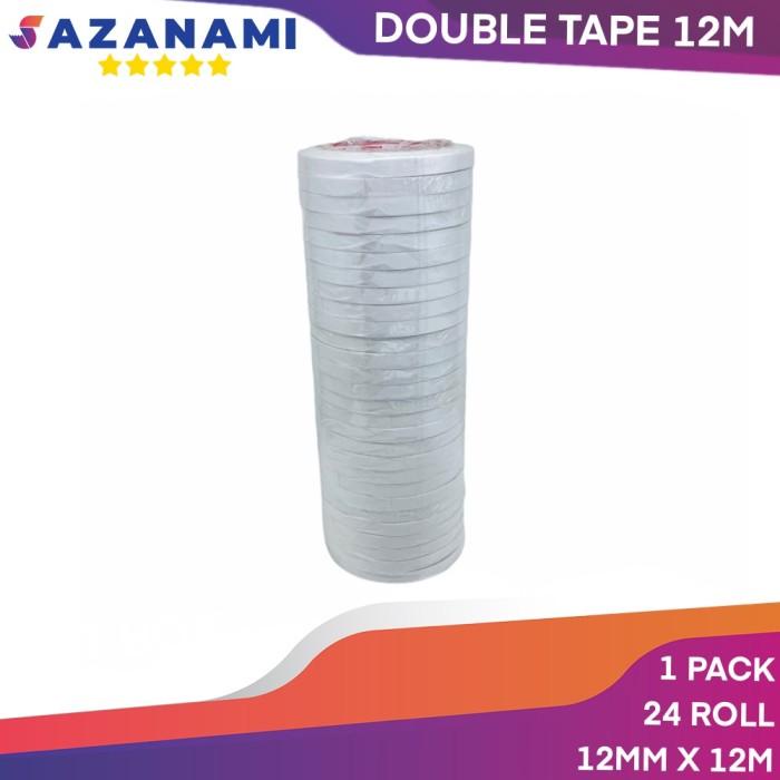 

Penjolo Double Tape 12Mm X 12 Meter Doubletape Kertas Putih Sazanami Isi 24Rol