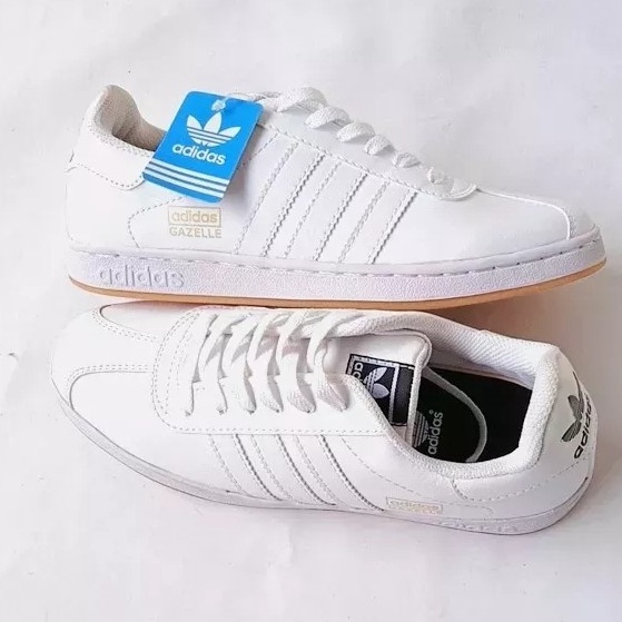 Terbaik [GRADE ORIGINAL] SEPATU ADIDAS GAZELLE OG GRAND COURT FULLWHITE ORIGINAL 100% SNEAKERS PRIA 